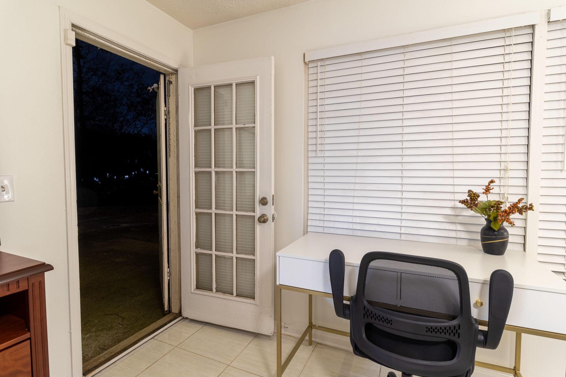 Private exit and entrance to the room