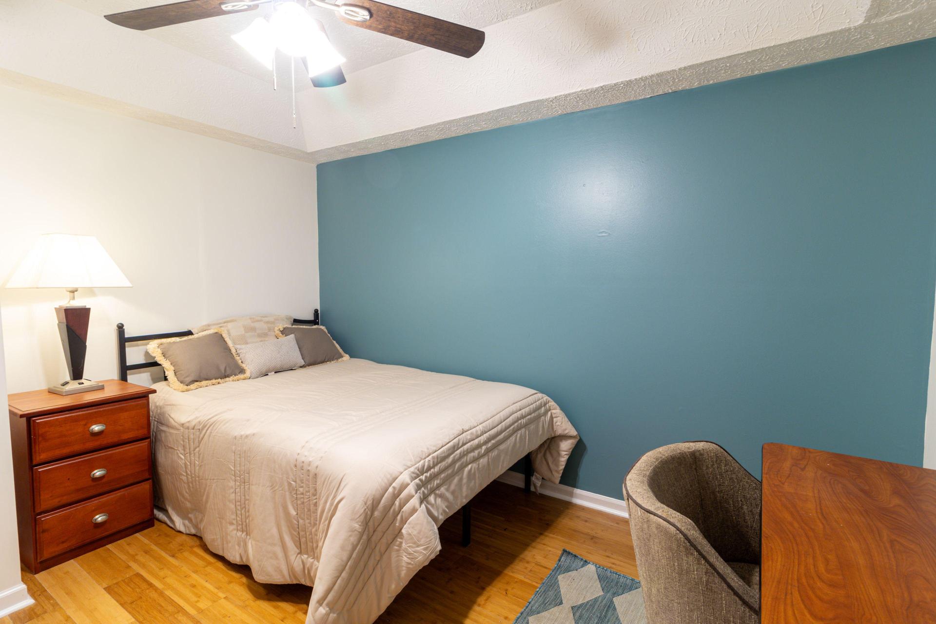 Full Size Bed with workstation and nightstands