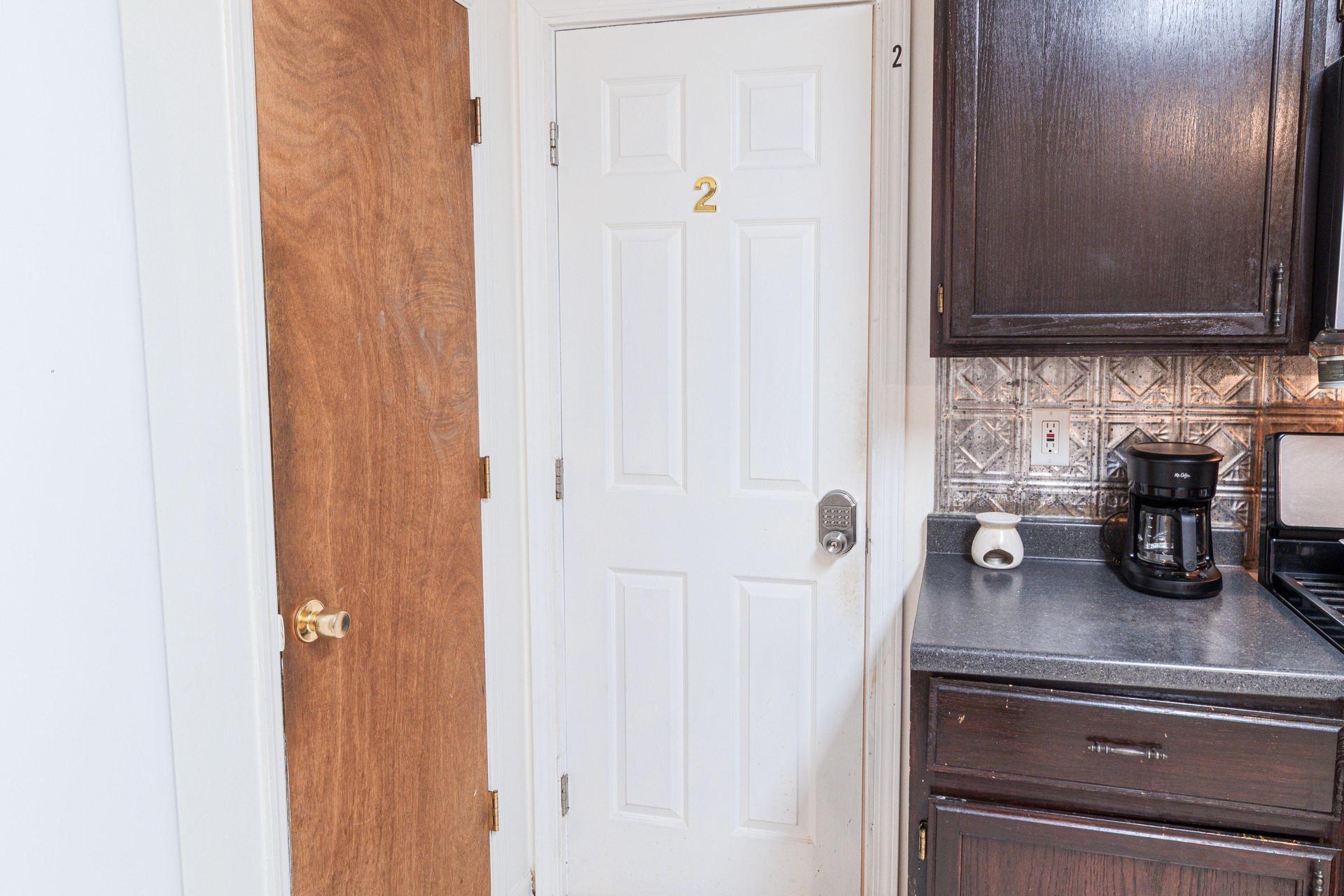 Room Entry Door is off of the kitchen