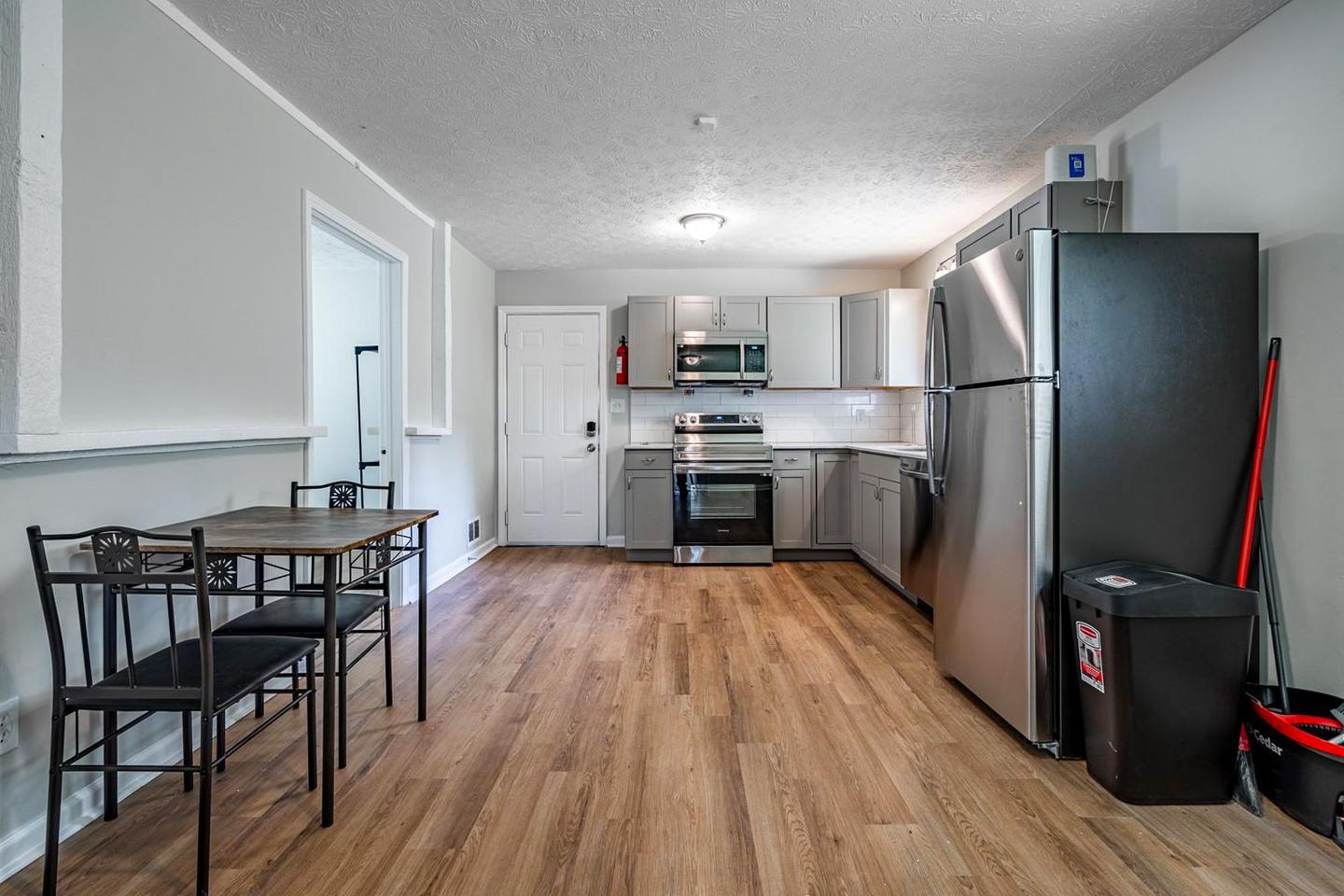 Common spaces including the kitchen