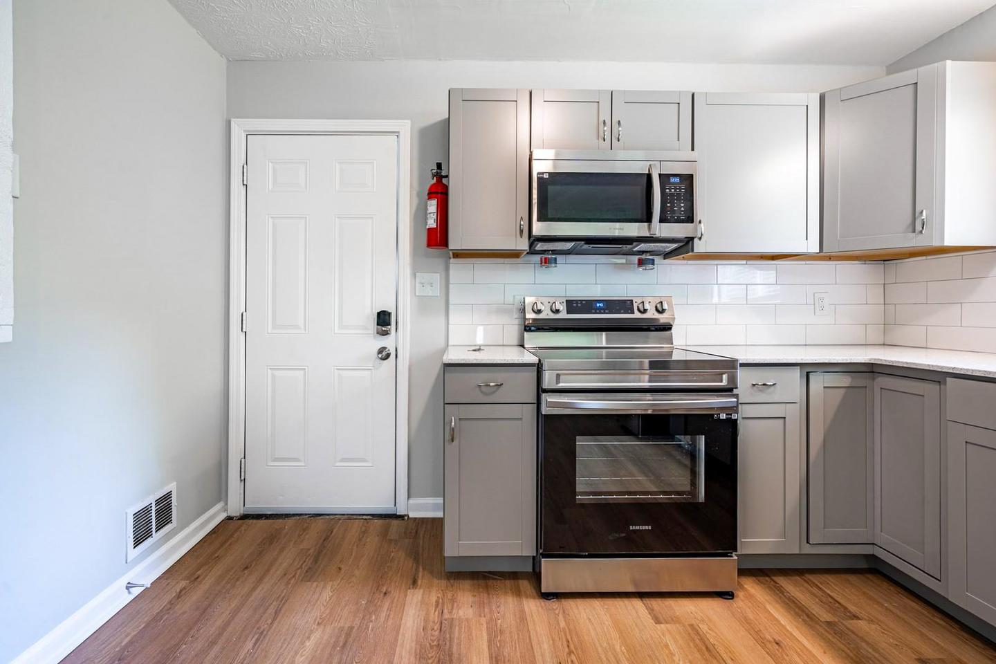 Common spaces including the kitchen