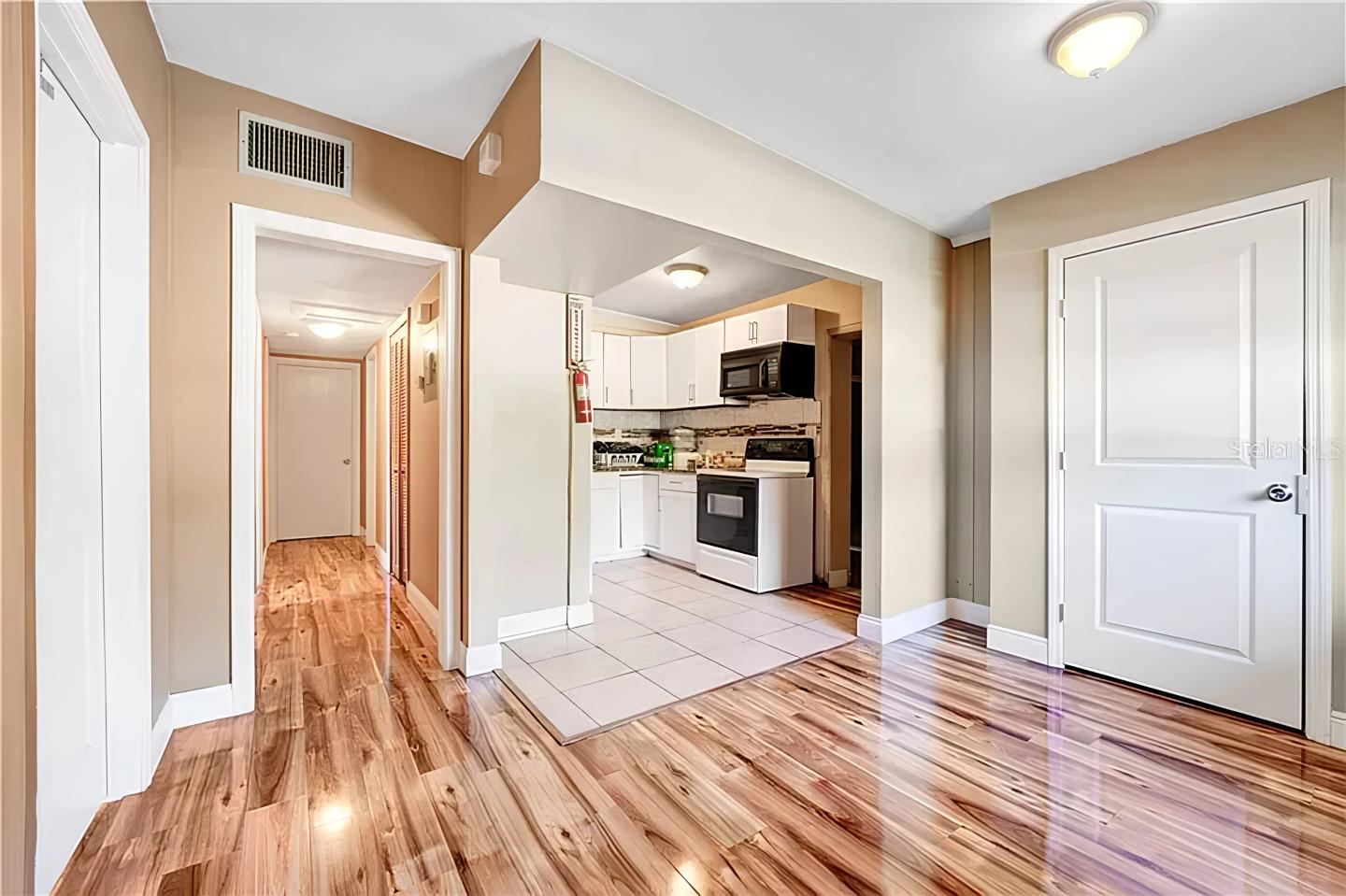 Common spaces including the kitchen