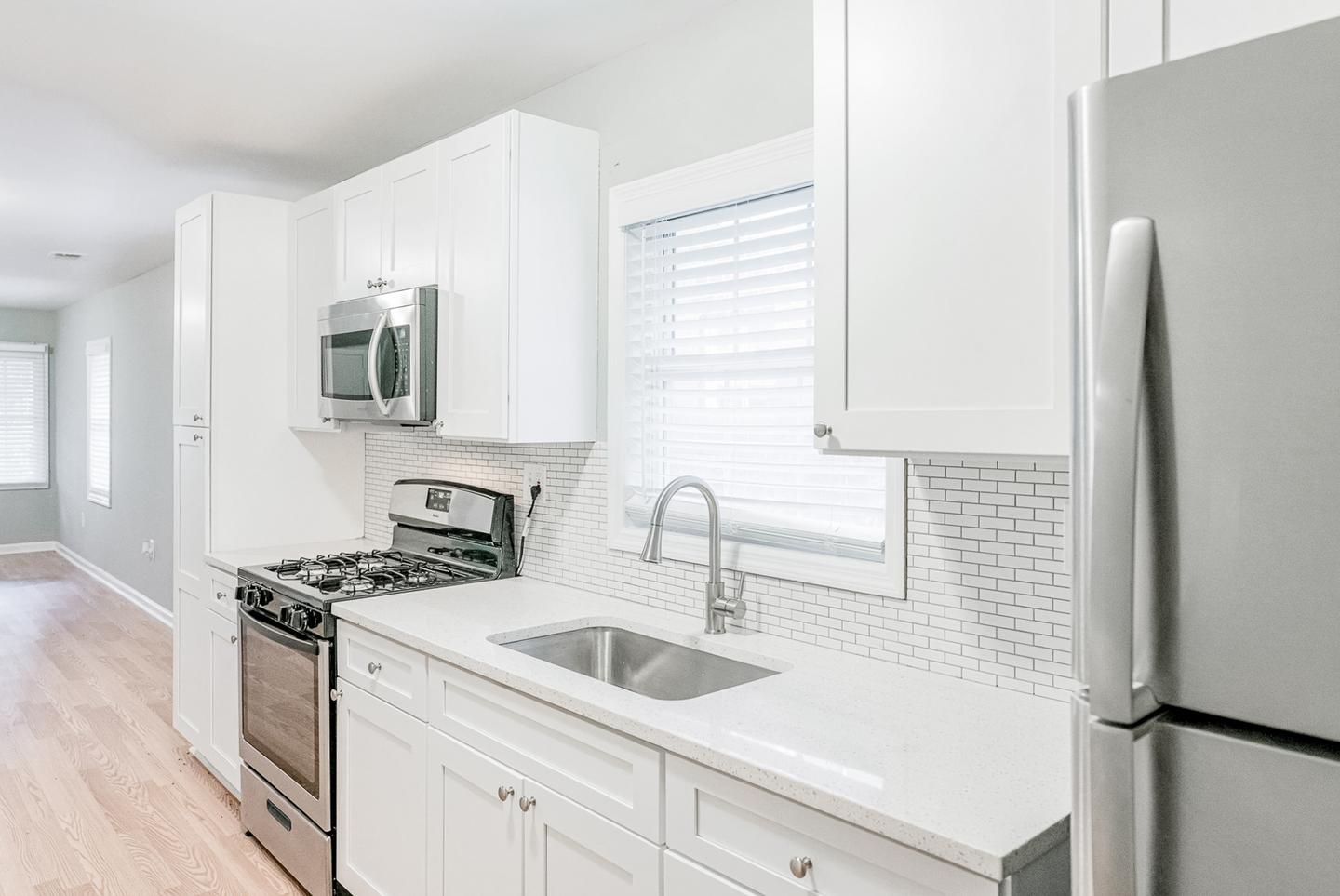 Common spaces including the kitchen