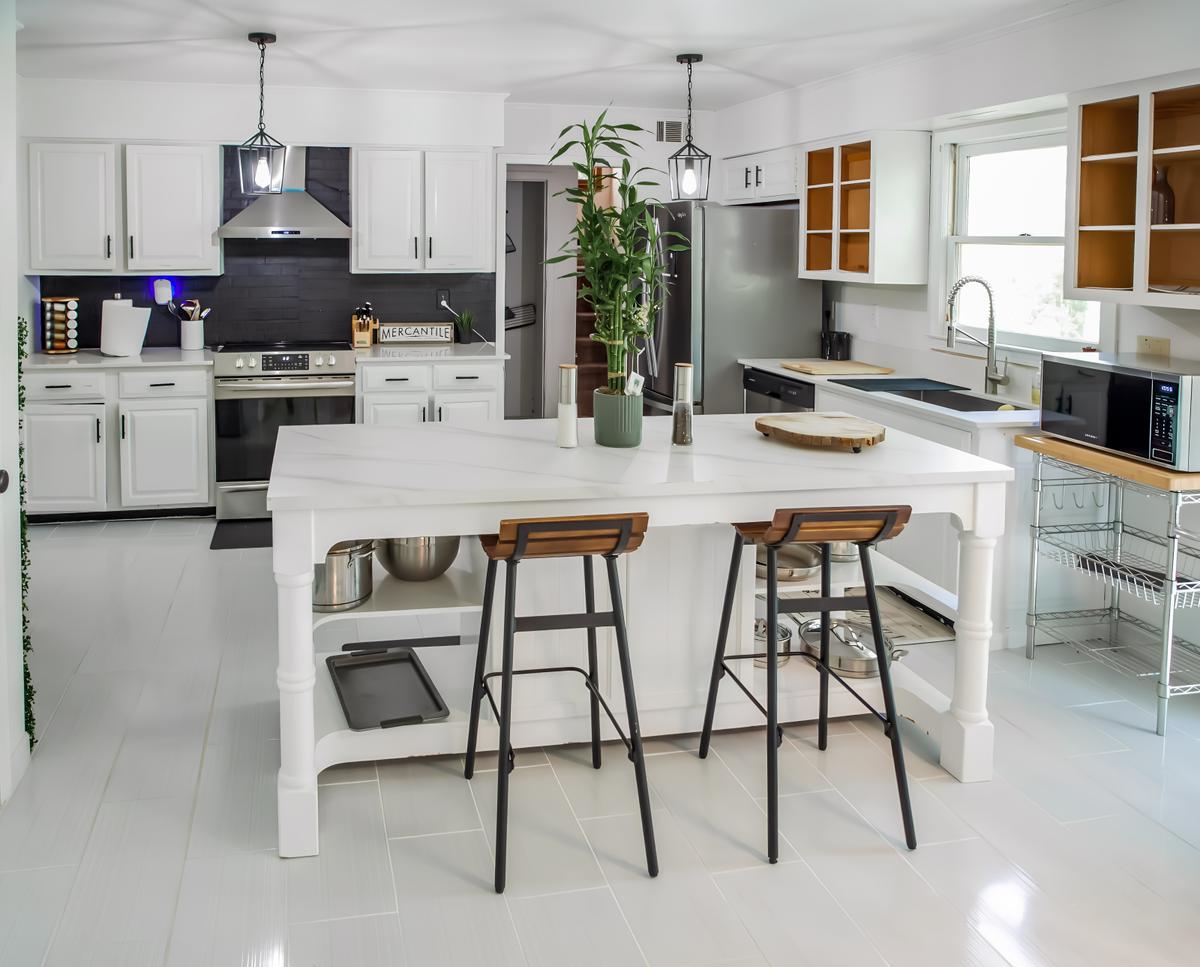 Common spaces including the kitchen