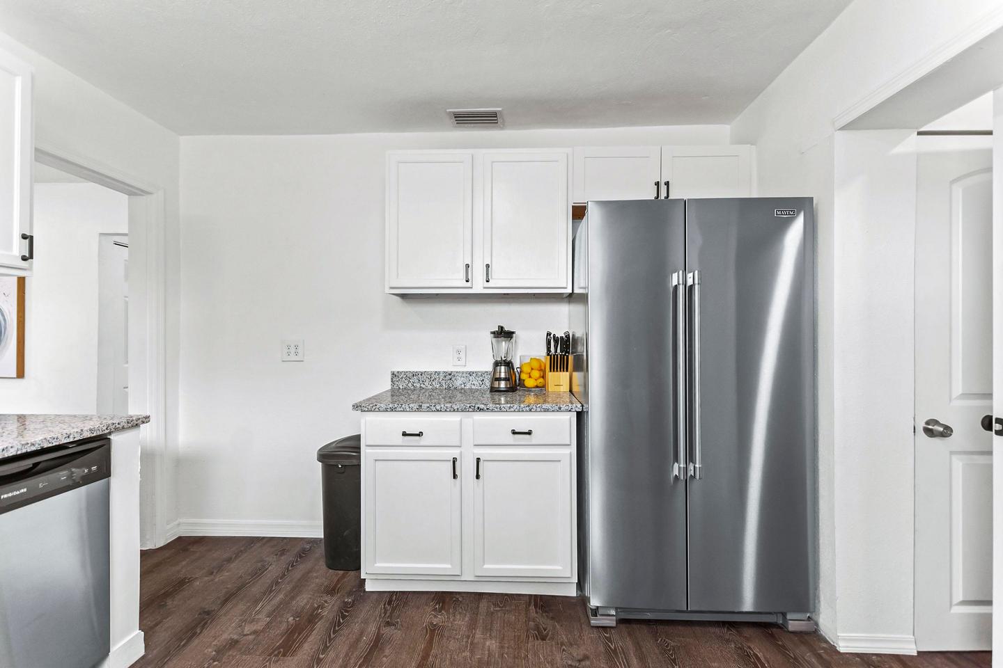Common spaces including the kitchen