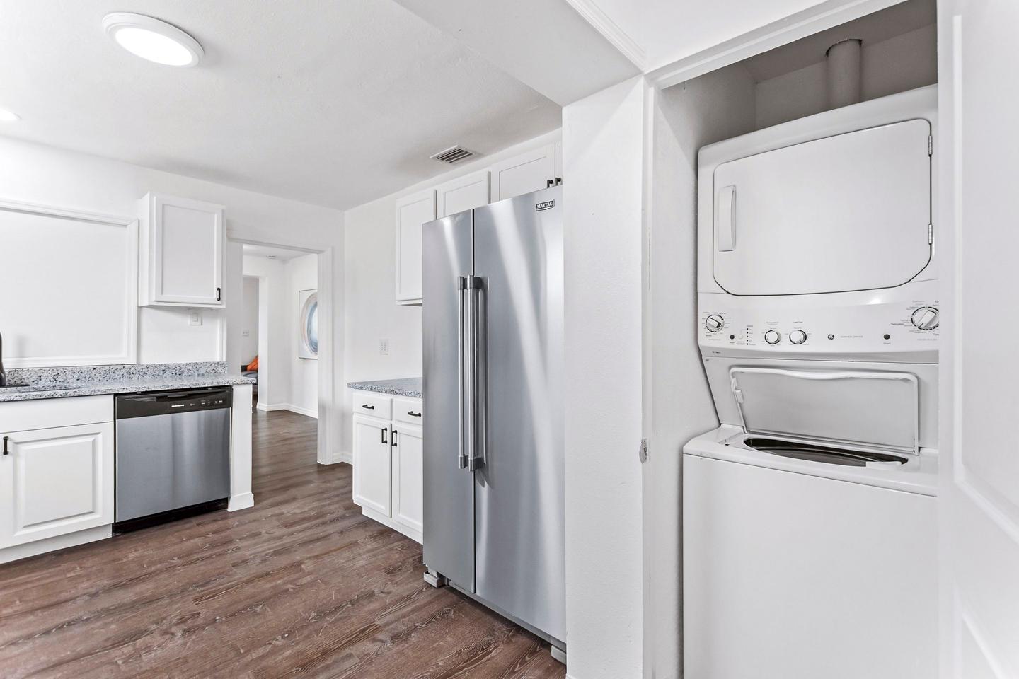 Common spaces including the kitchen