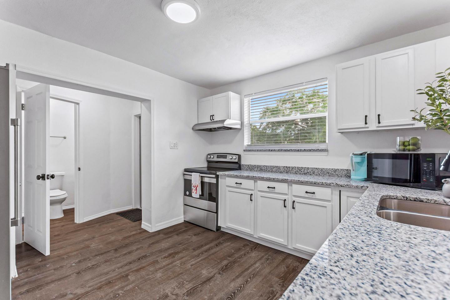 Common spaces including the kitchen