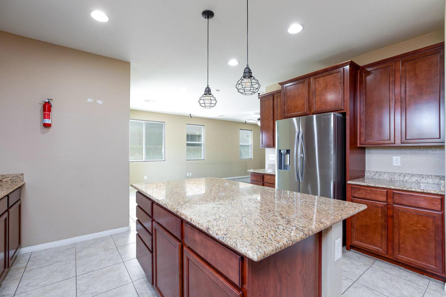 Common spaces including the kitchen