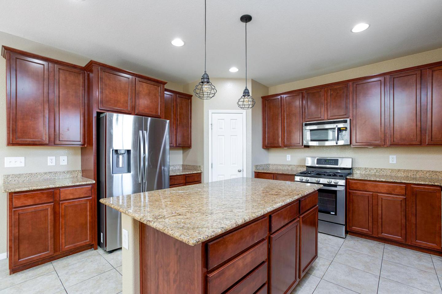 Common spaces including the kitchen