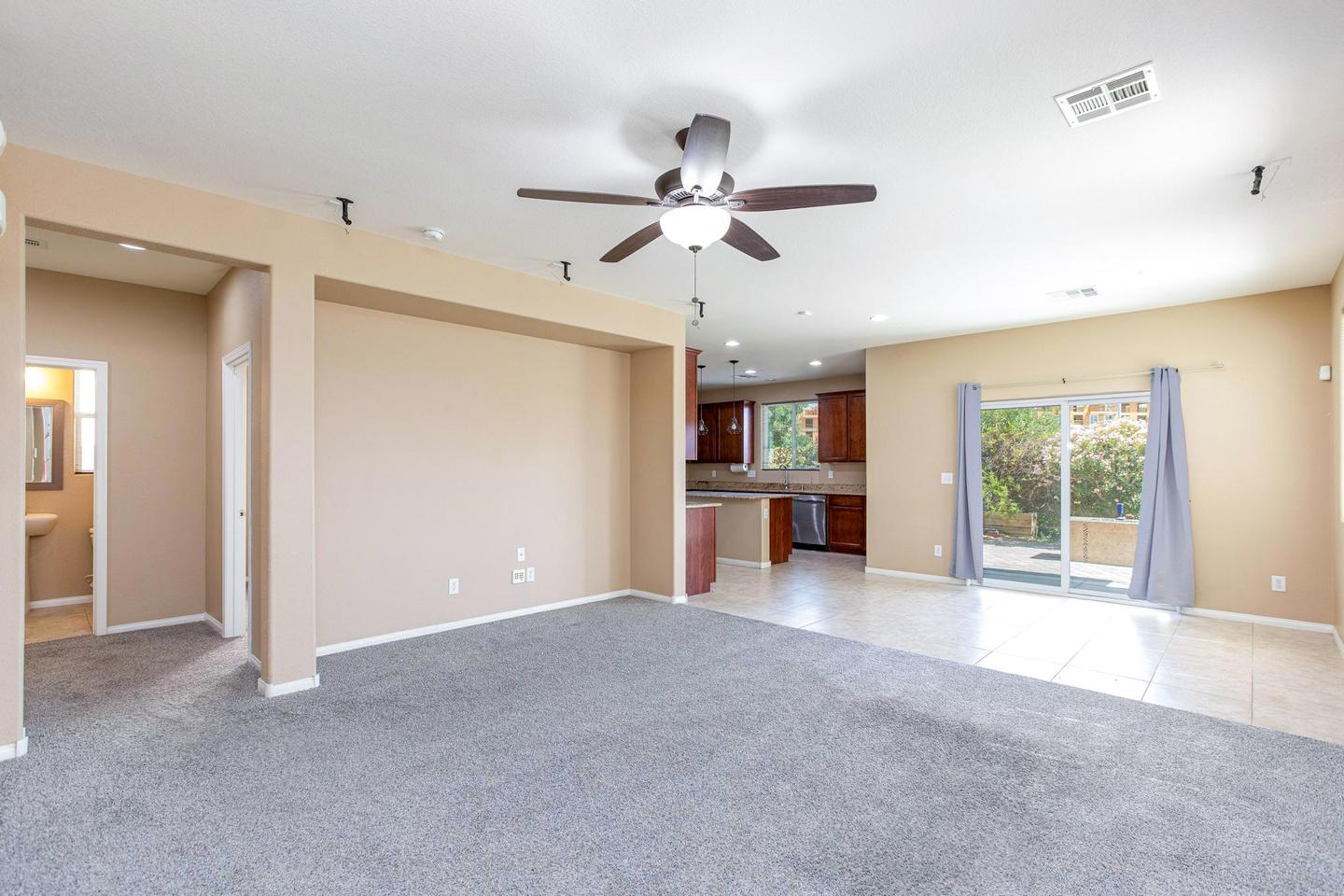 Common spaces including the kitchen