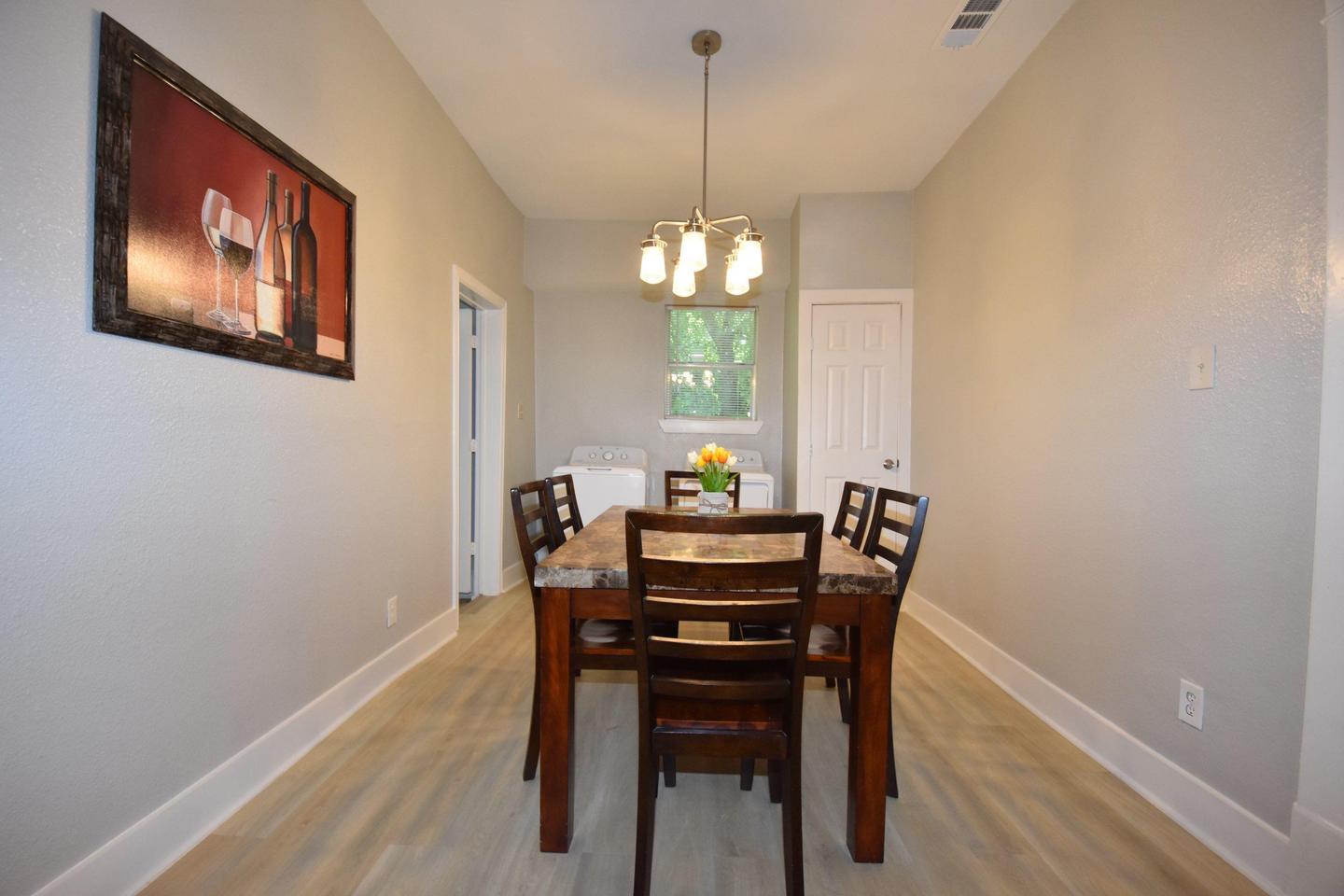 Common spaces including the kitchen