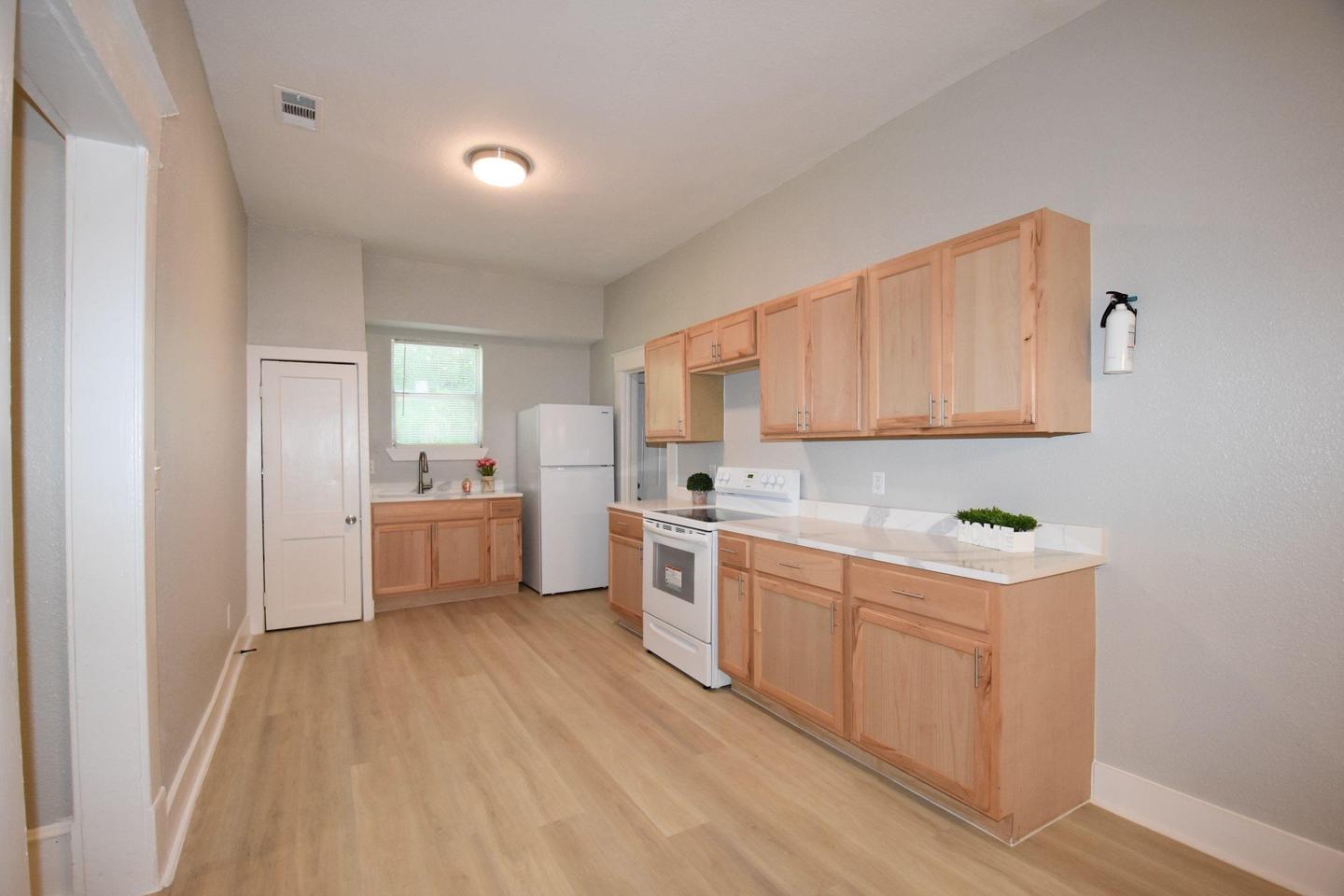 Common spaces including the kitchen