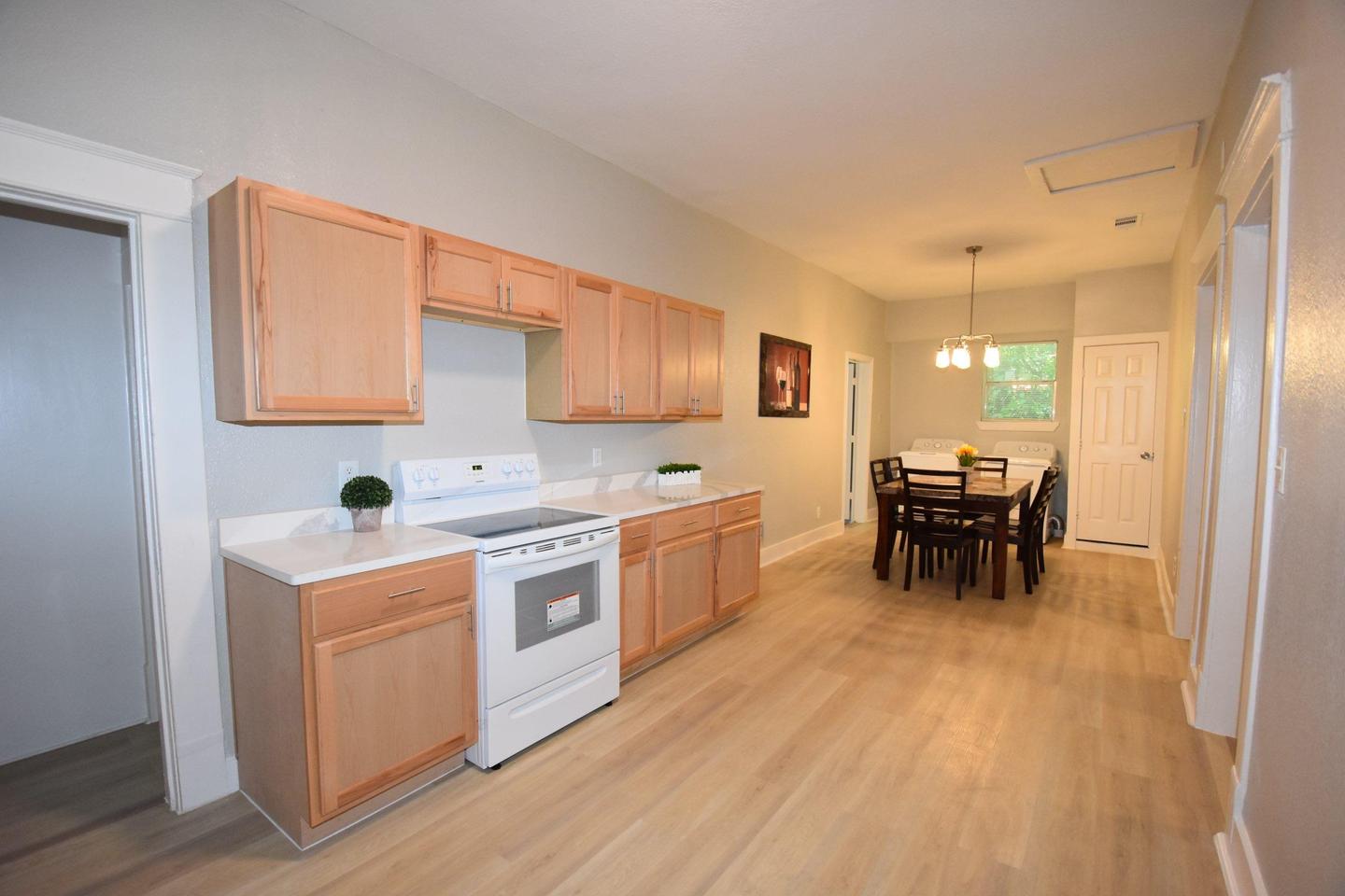 Common spaces including the kitchen