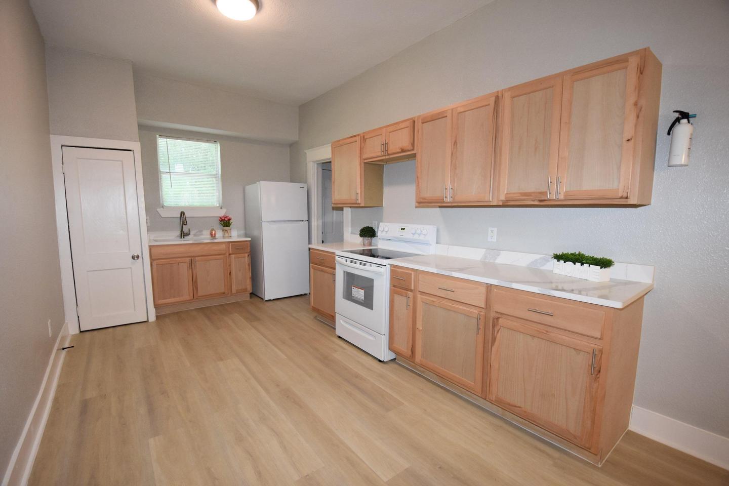 Common spaces including the kitchen