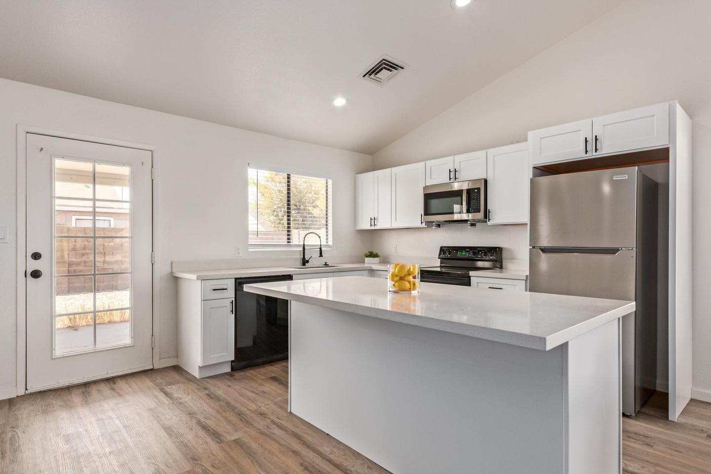 Common spaces including the kitchen