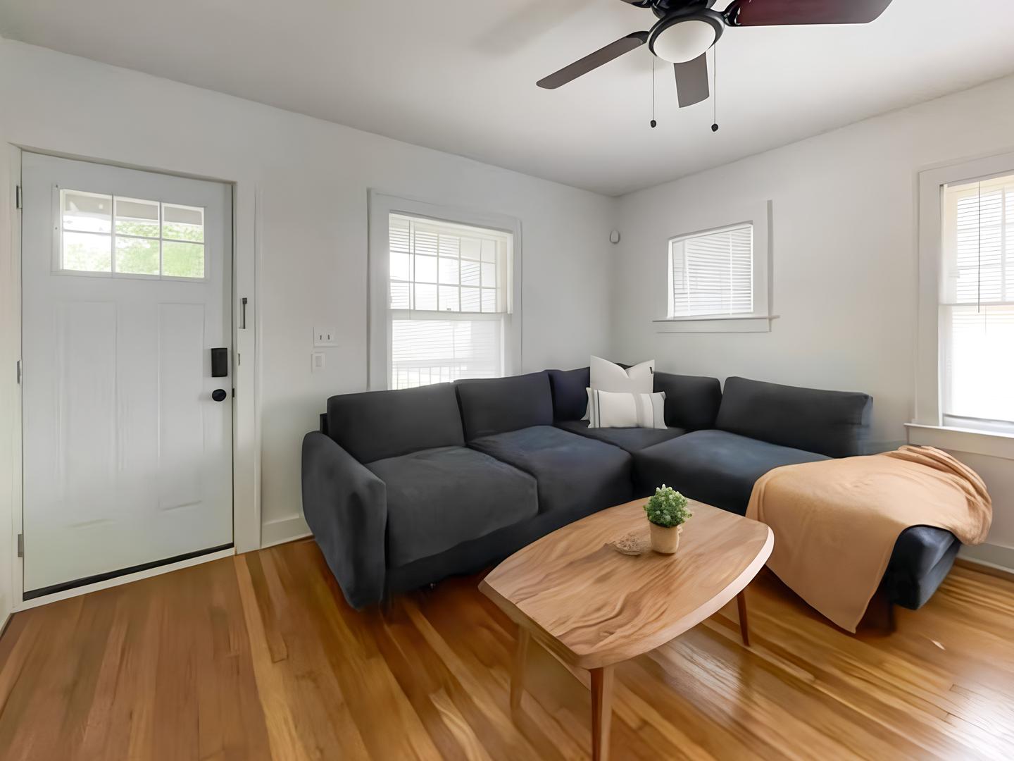 Common spaces including the kitchen