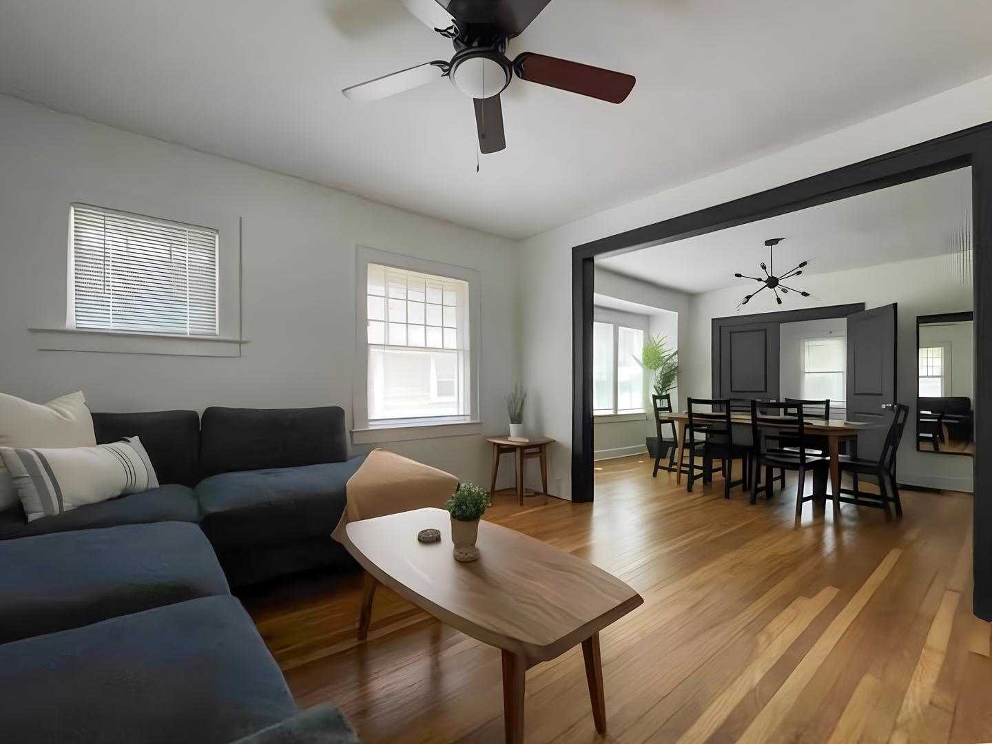 Common spaces including the kitchen