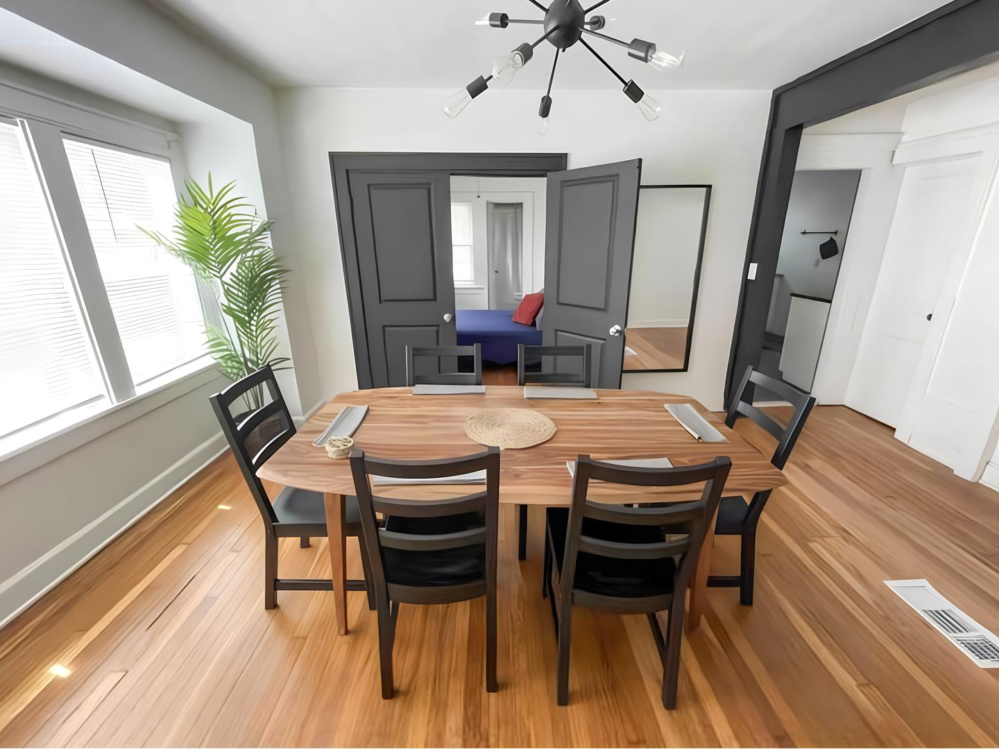 Common spaces including the kitchen
