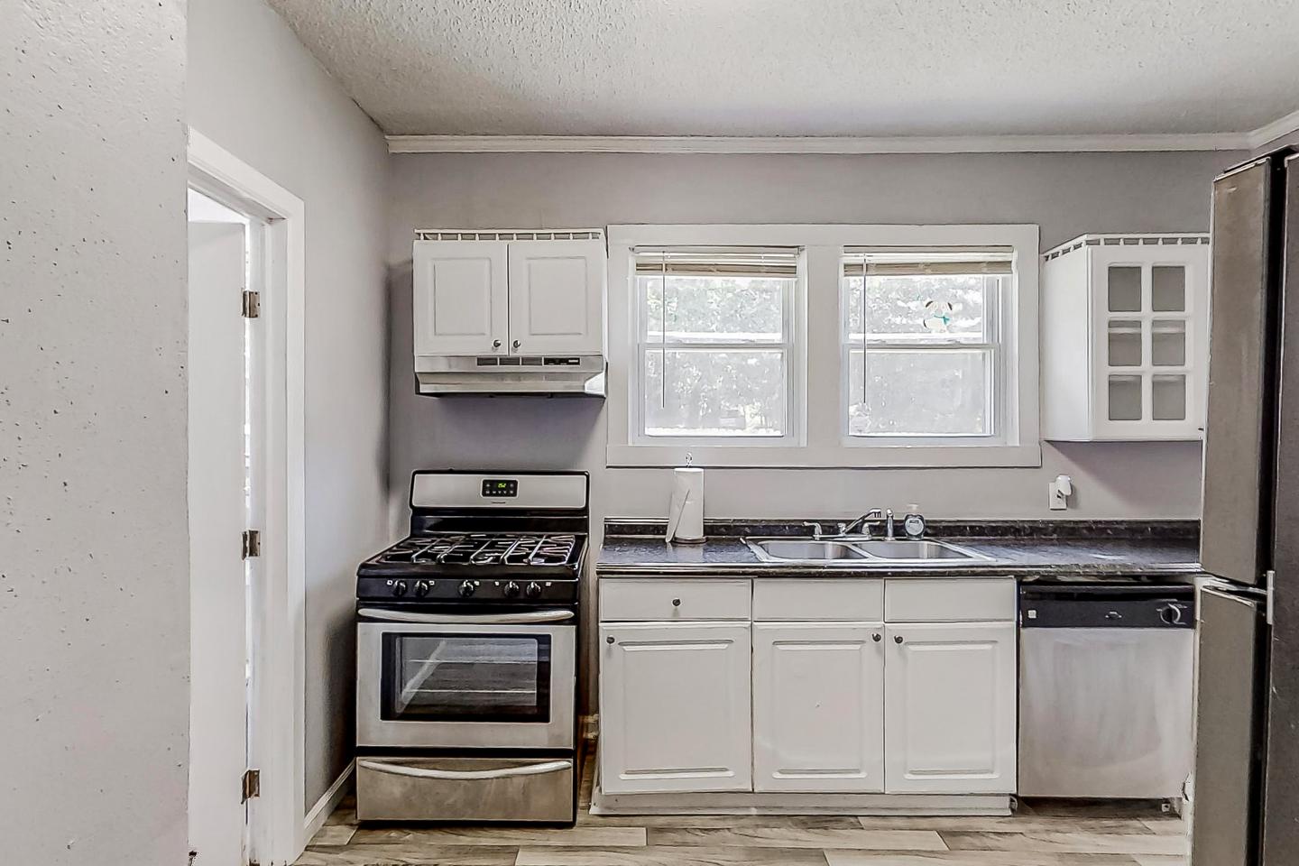 Common spaces including the kitchen
