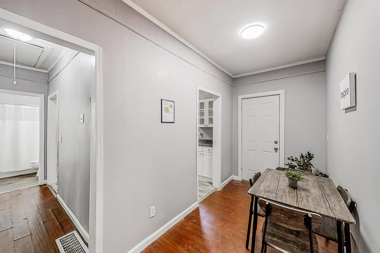 Common spaces including the kitchen