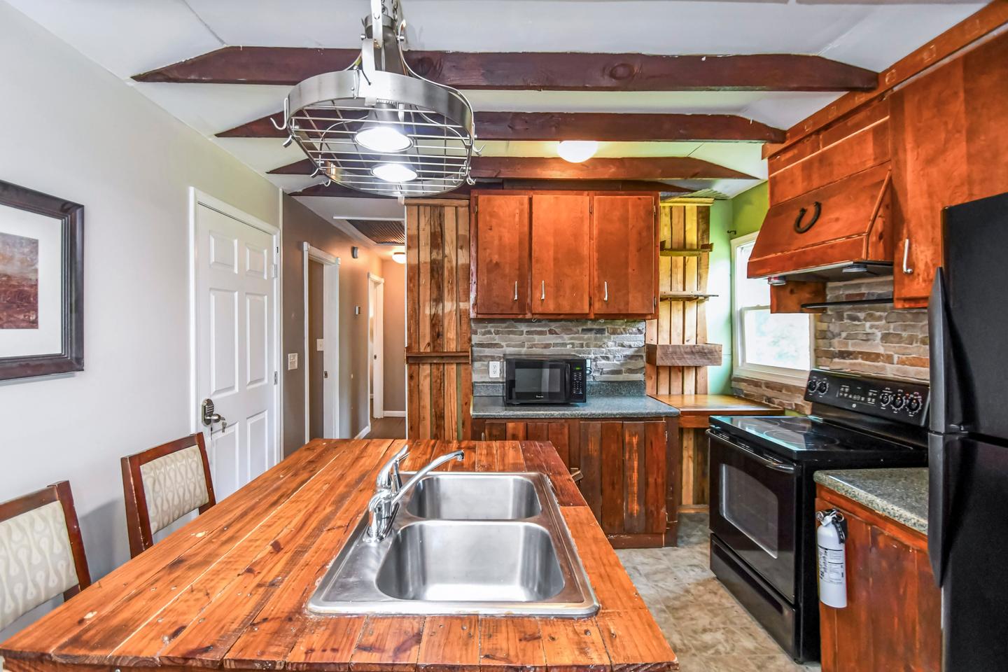 Common spaces including the kitchen