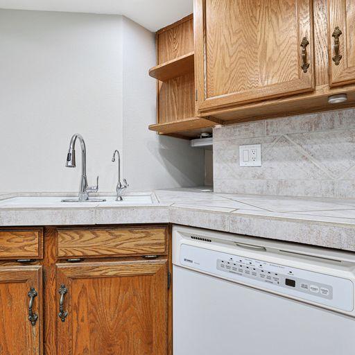Common spaces including the kitchen