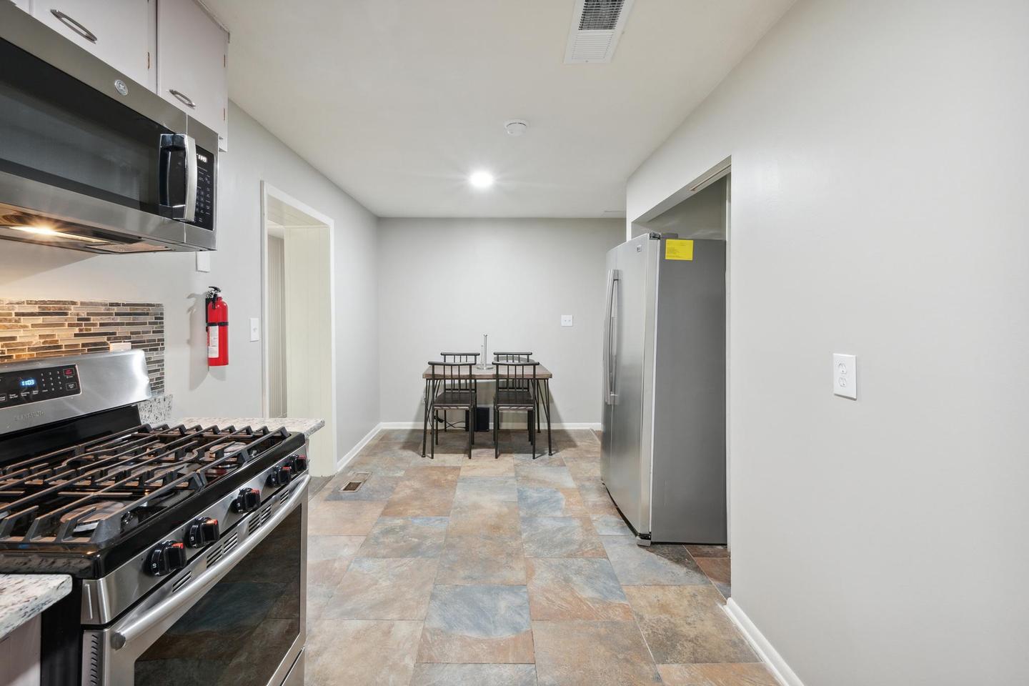 Common spaces including the kitchen