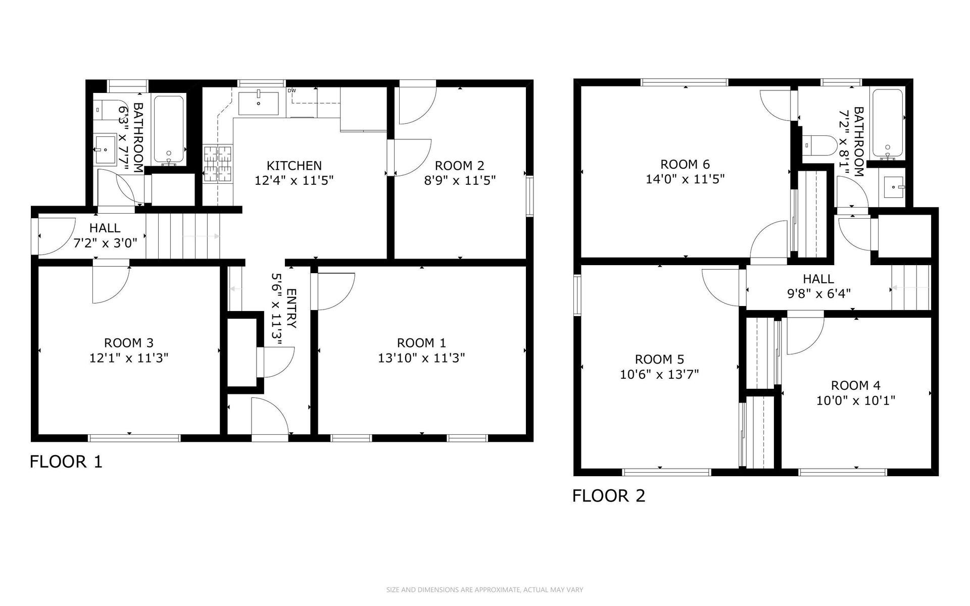 Common spaces including the kitchen