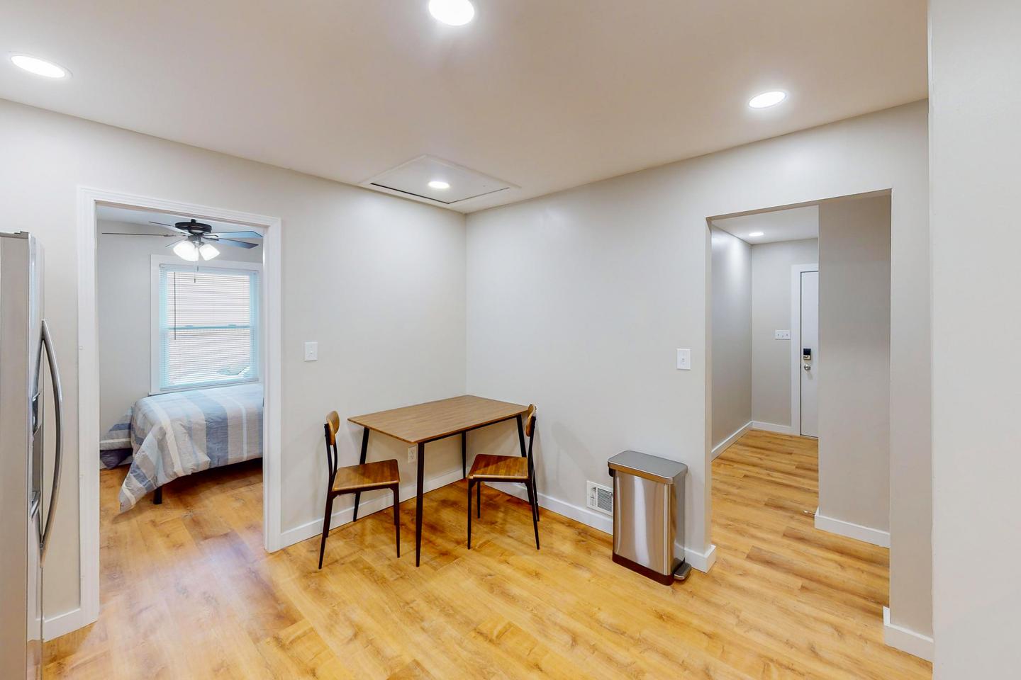 Common spaces including the kitchen