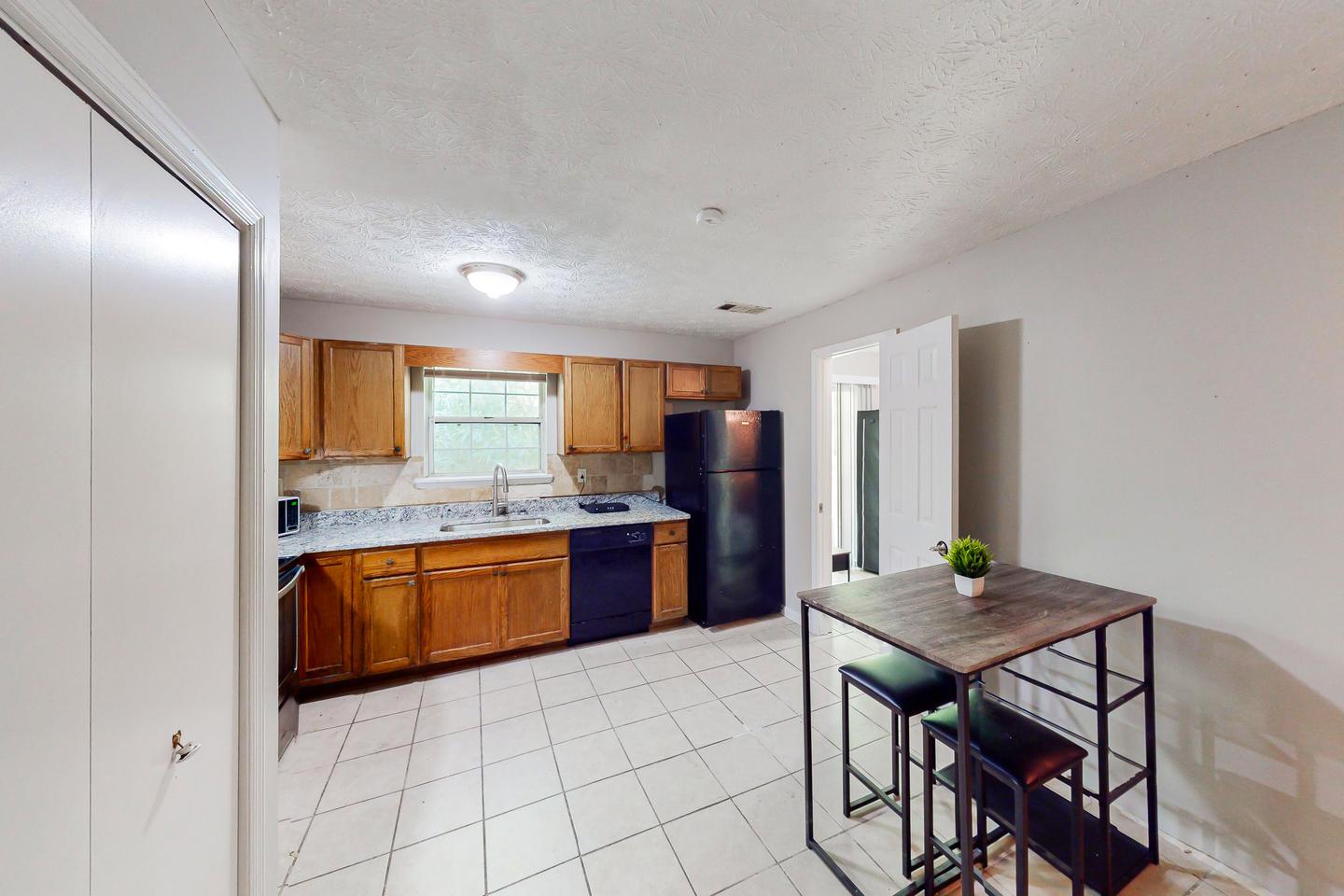 Common spaces including the kitchen