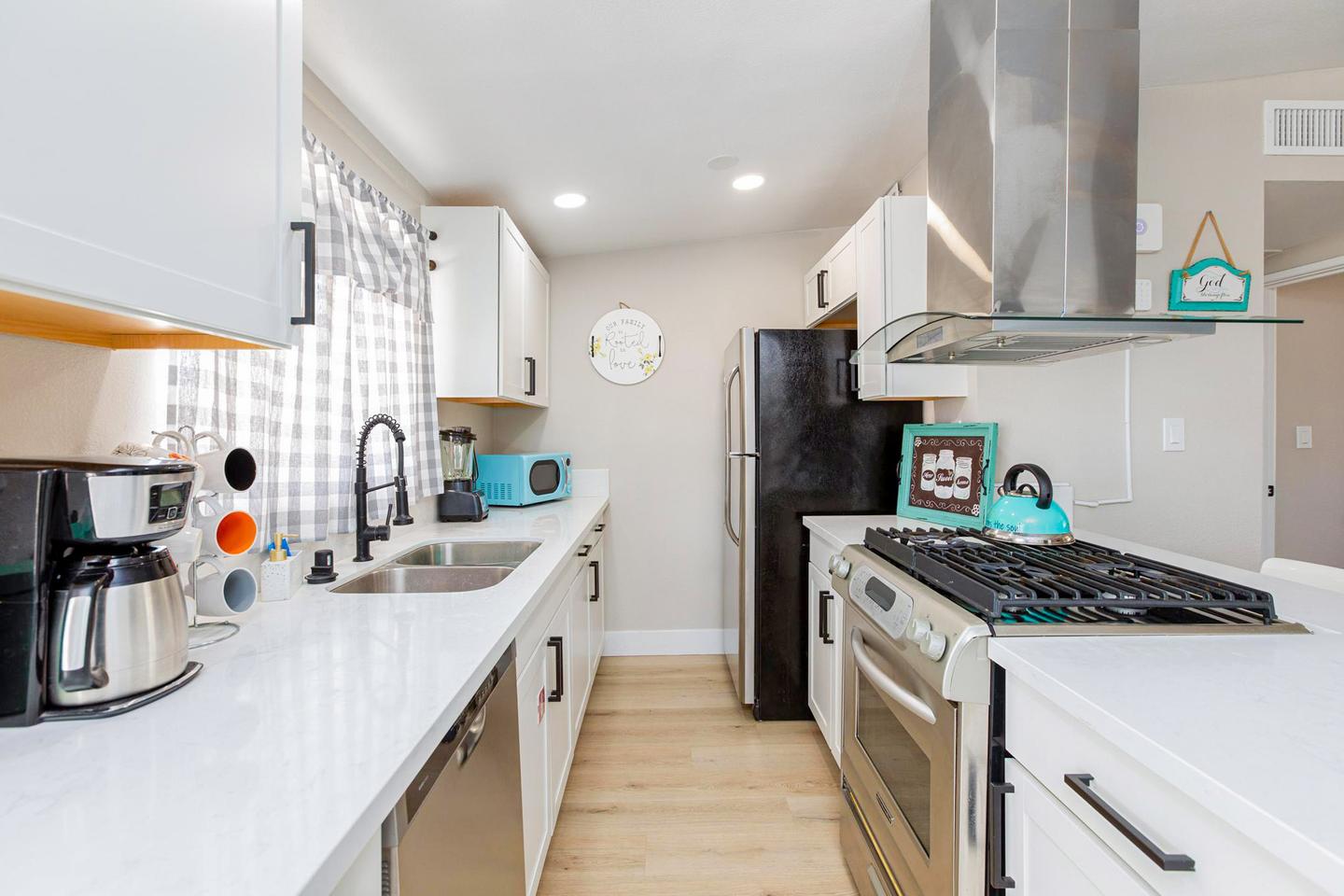 Common spaces including the kitchen