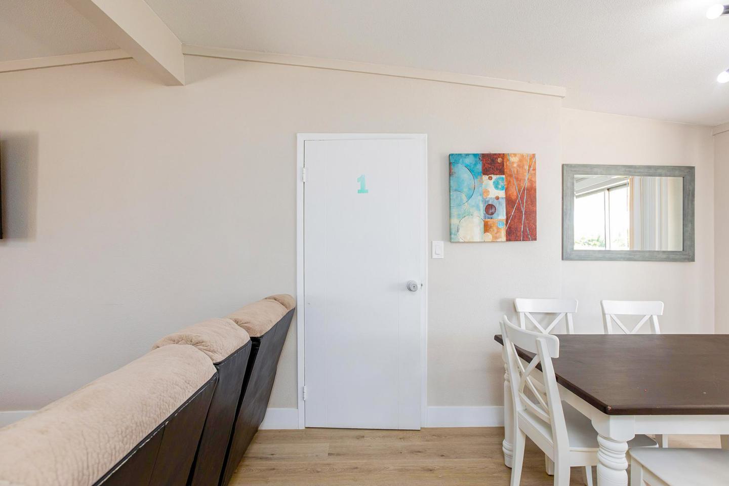Common spaces including the kitchen