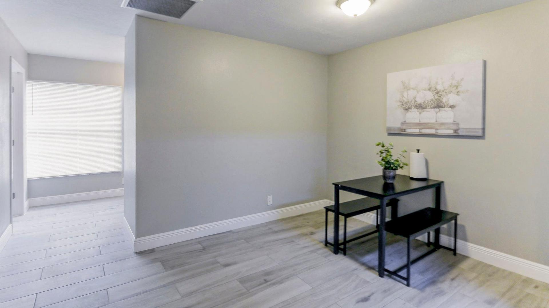 Common spaces including the kitchen