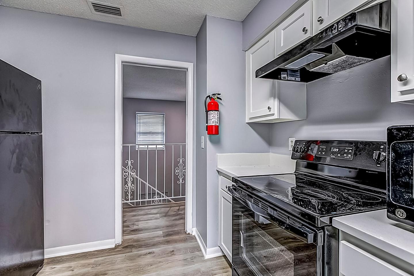 Common spaces including the kitchen
