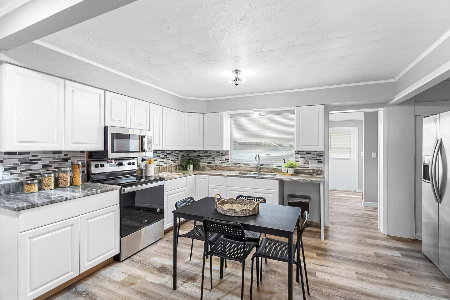 Common spaces including the kitchen