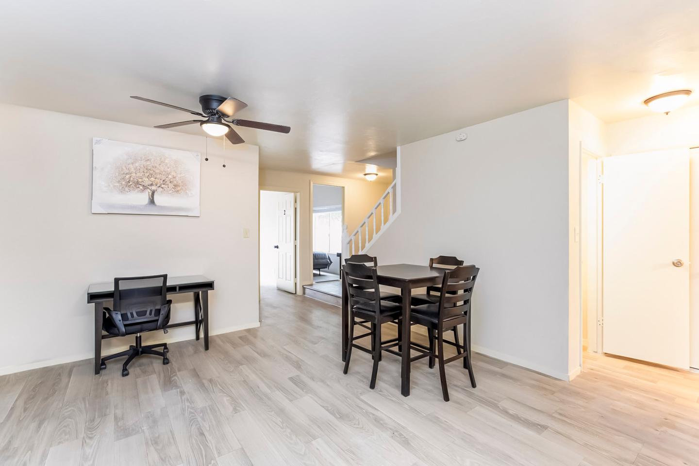 Common spaces including the kitchen