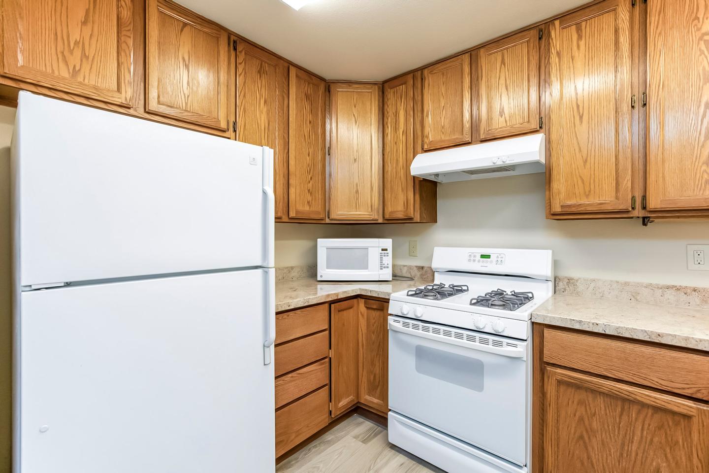 Common spaces including the kitchen
