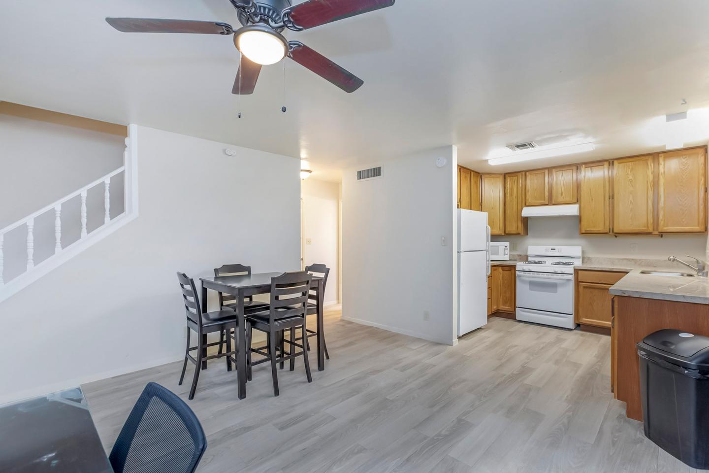 Common spaces including the kitchen