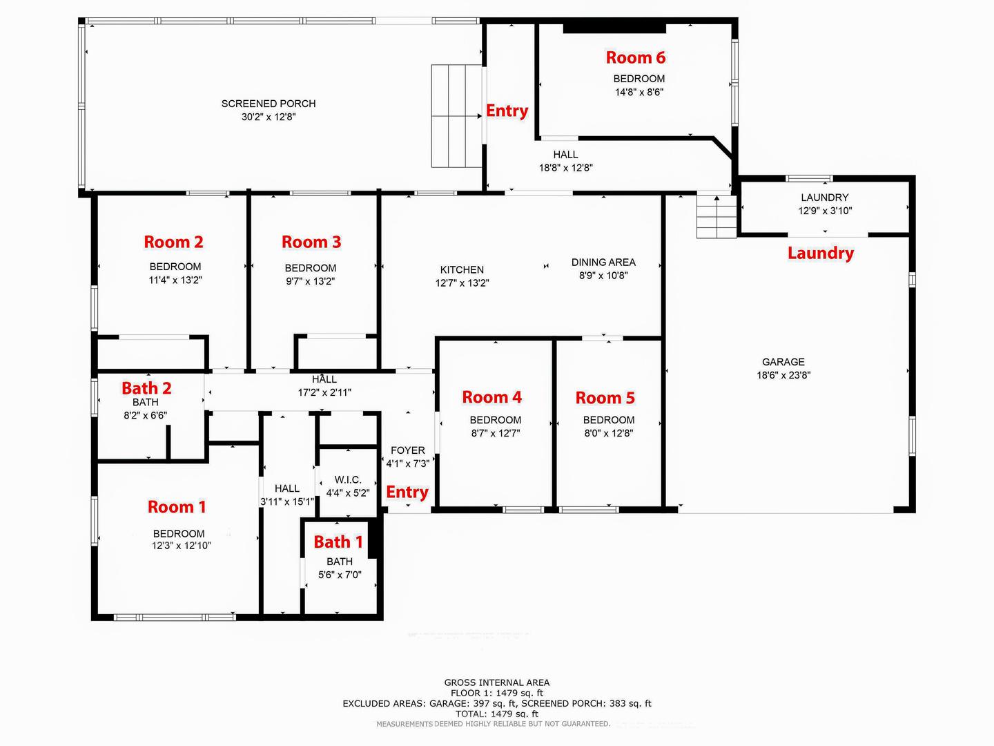 Common spaces including the kitchen