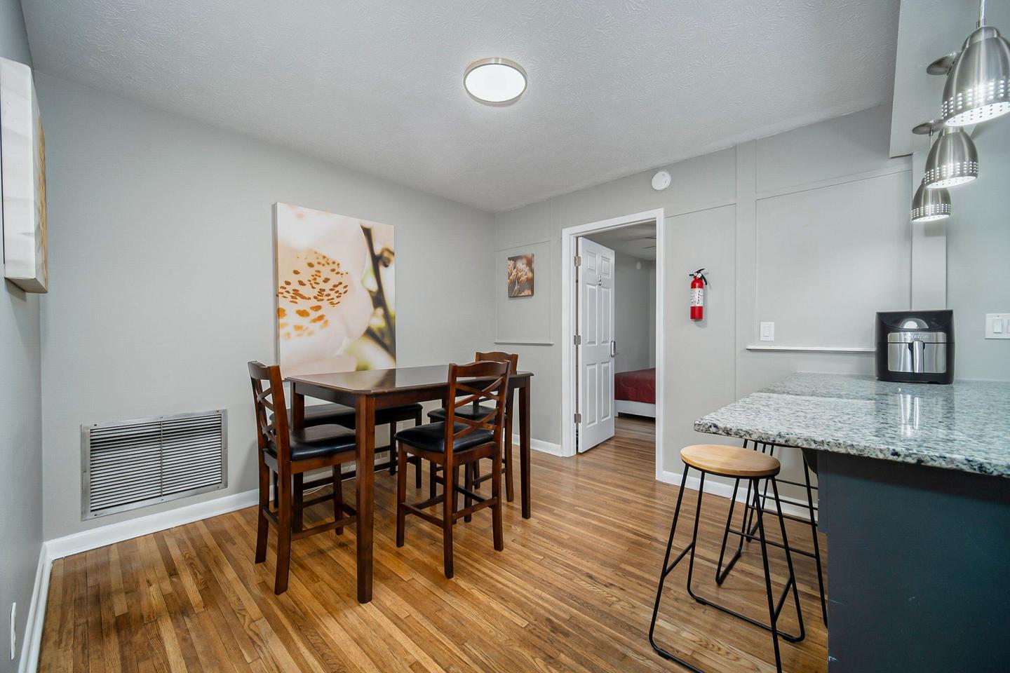 Common spaces including the kitchen