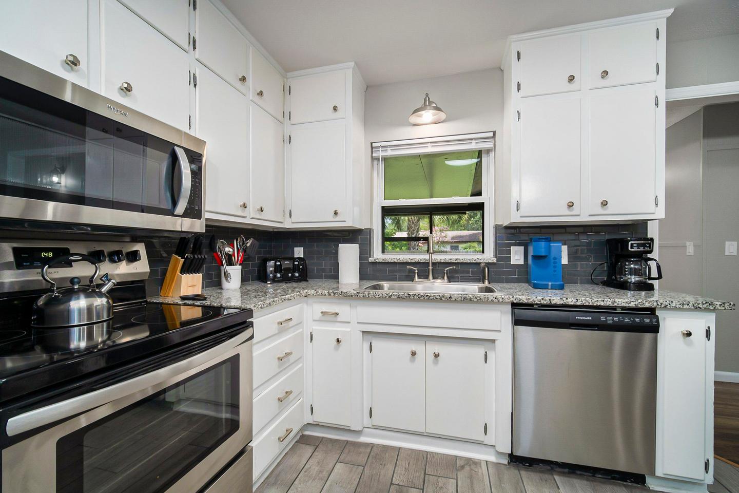 Common spaces including the kitchen