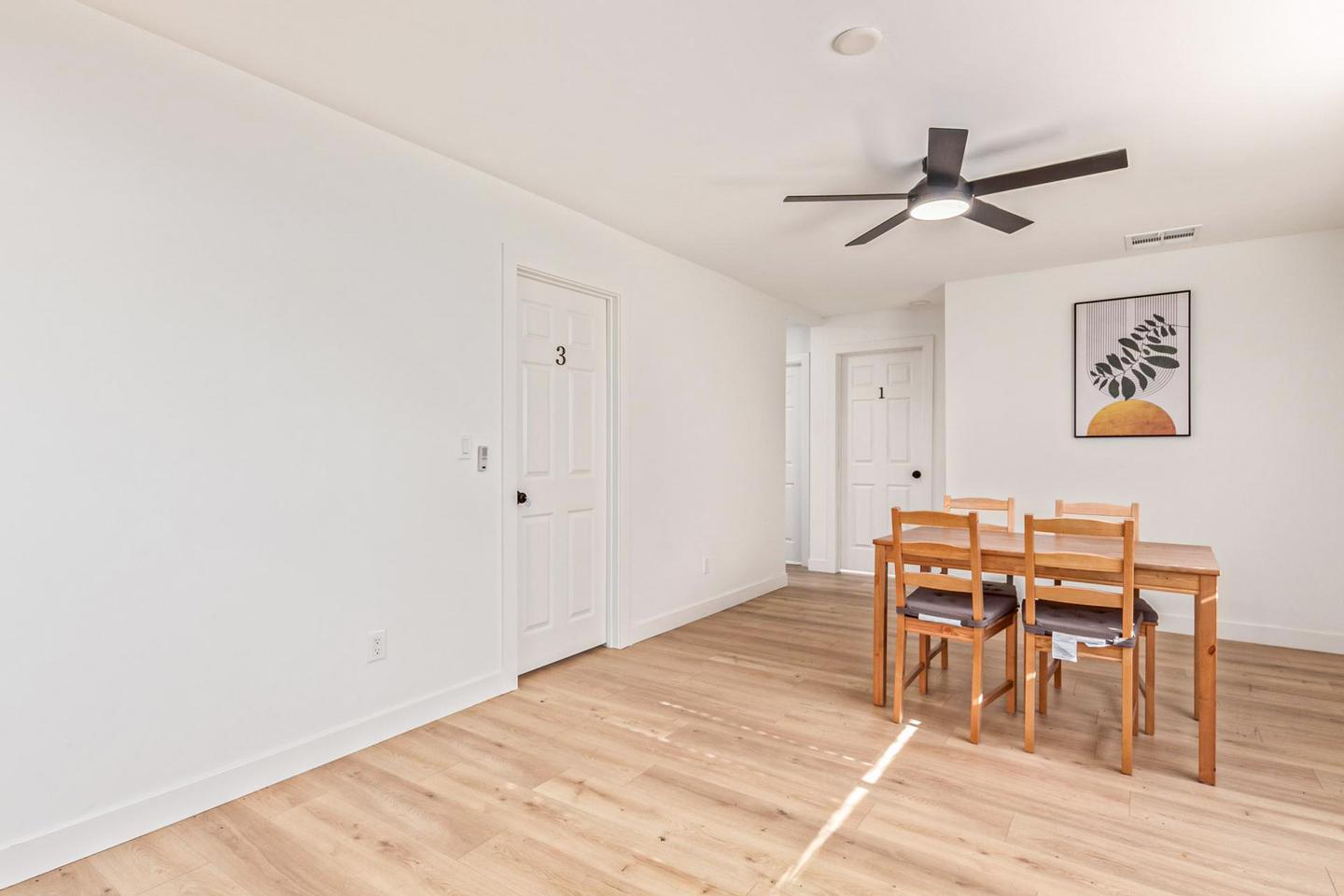 Common spaces including the kitchen