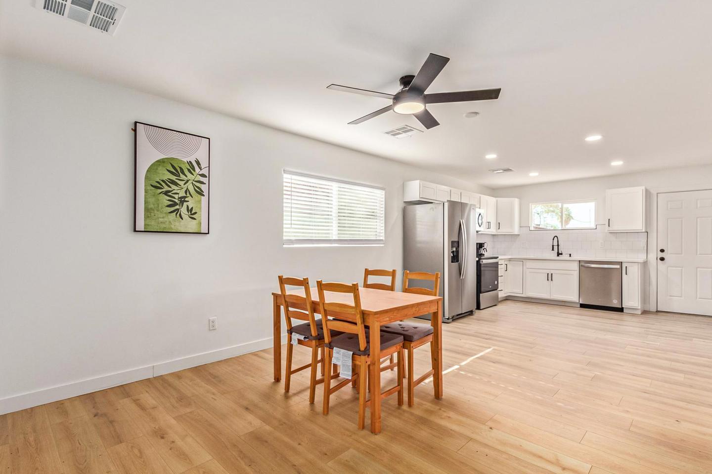 Common spaces including the kitchen