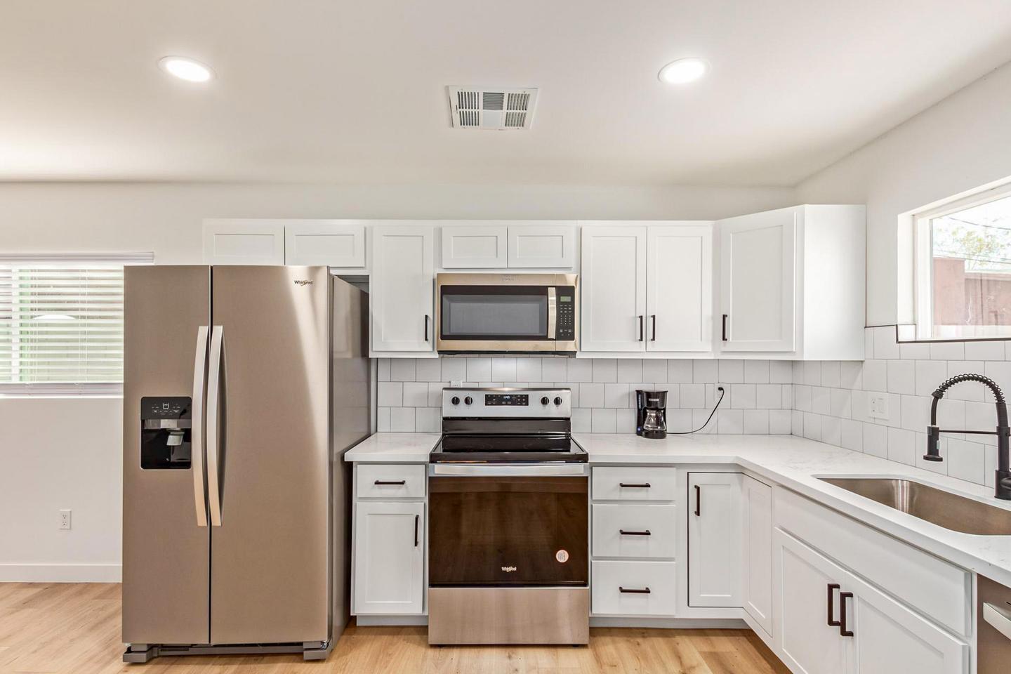 Common spaces including the kitchen