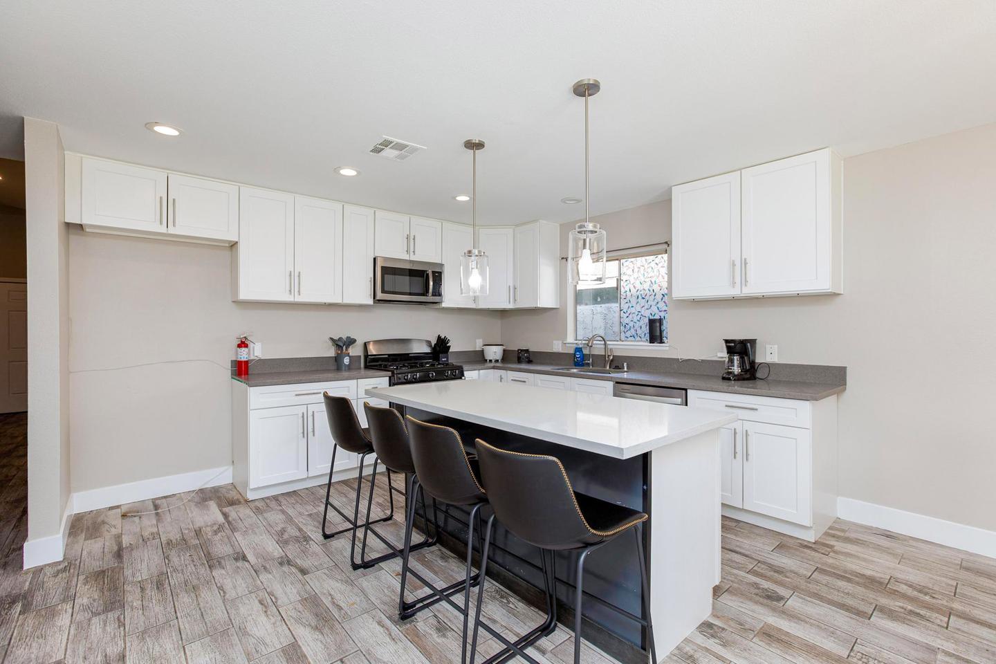 Common spaces including the kitchen