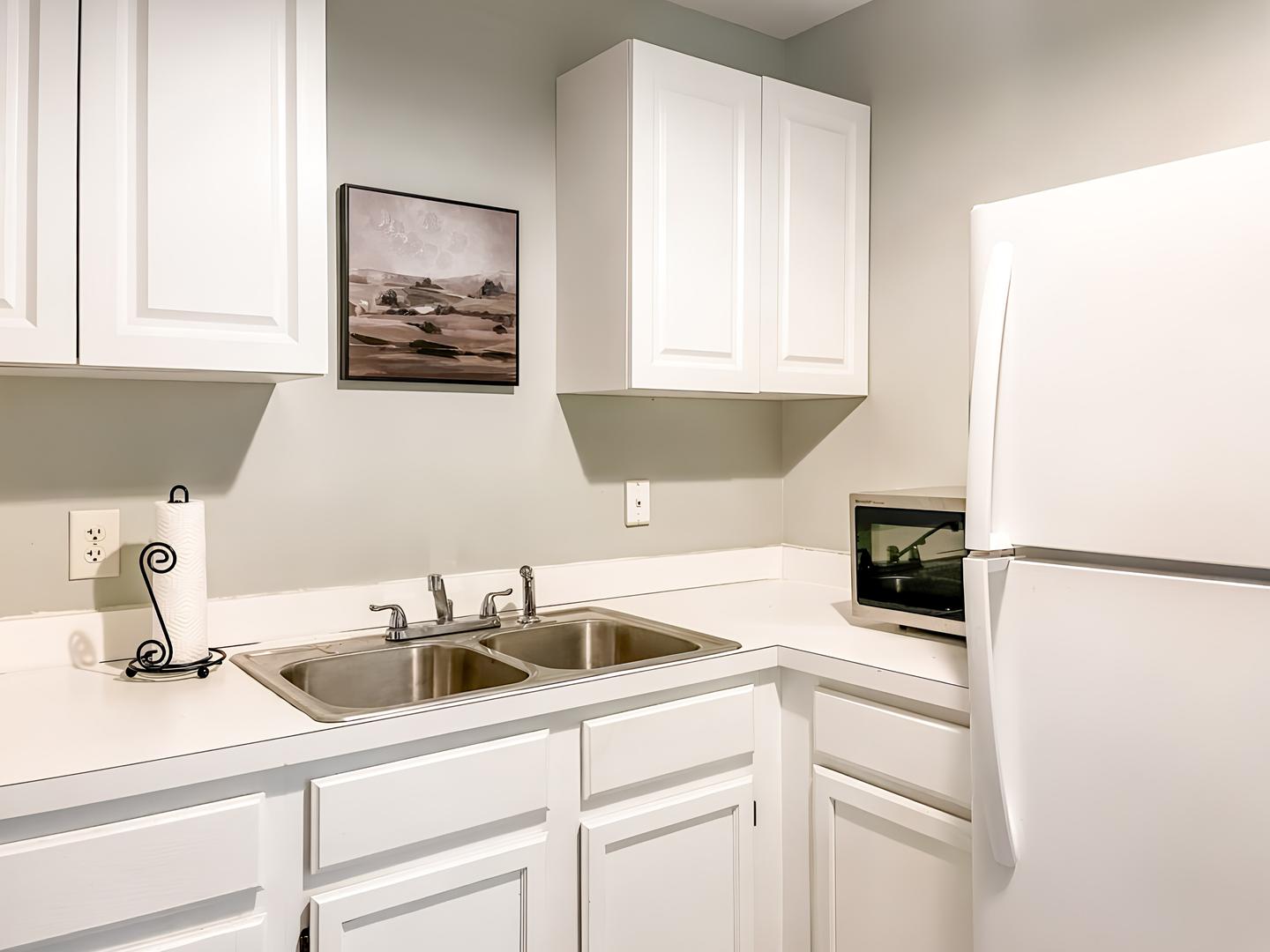 Common spaces including the kitchen