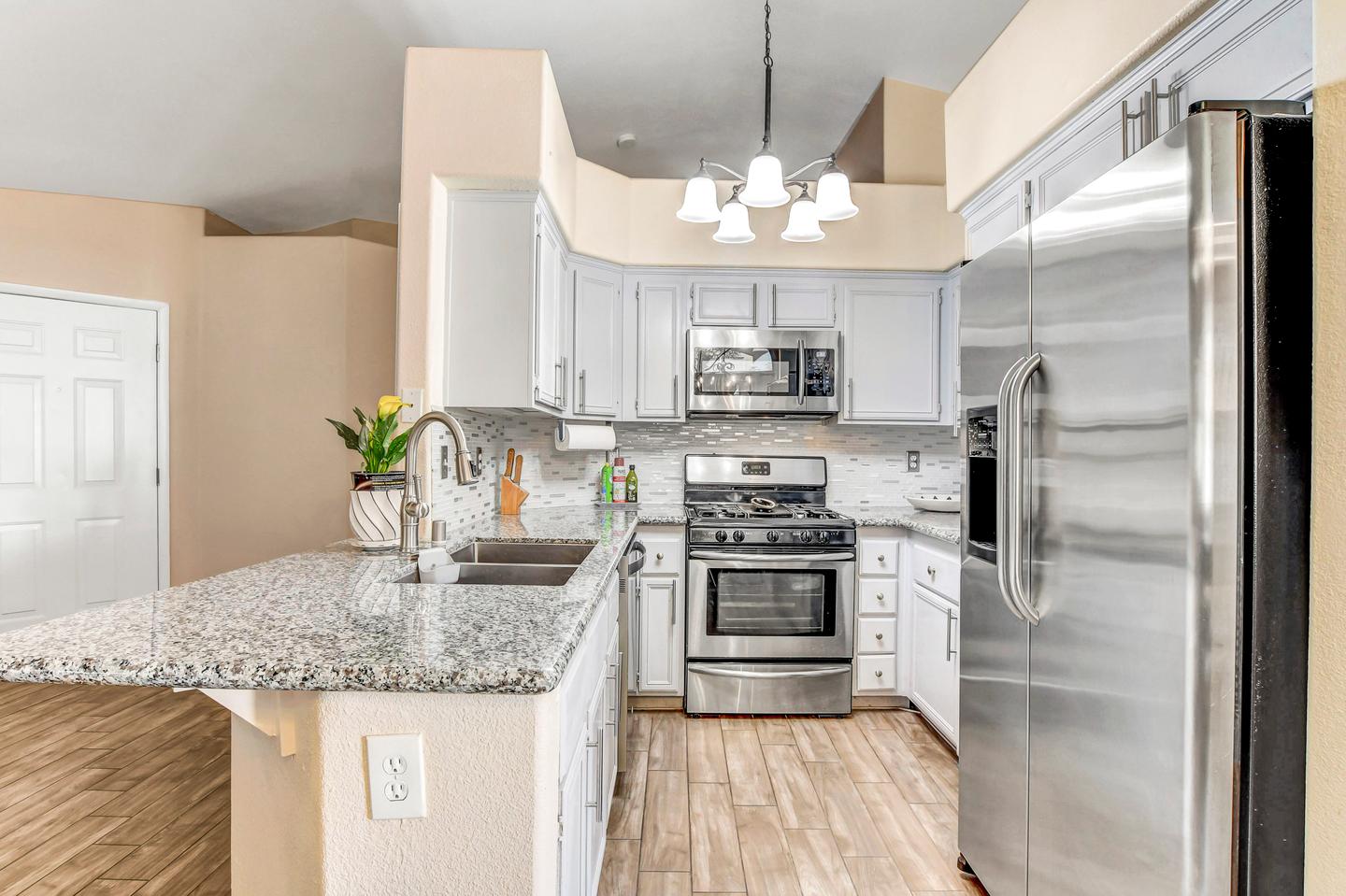 Common spaces including the kitchen