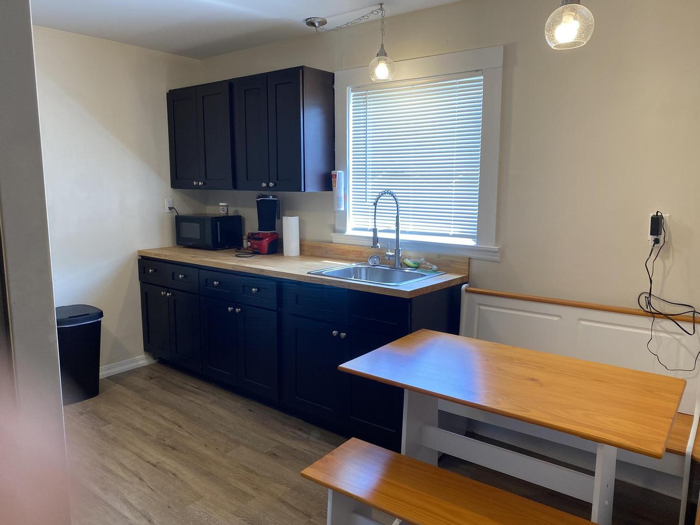 Common spaces including the kitchen