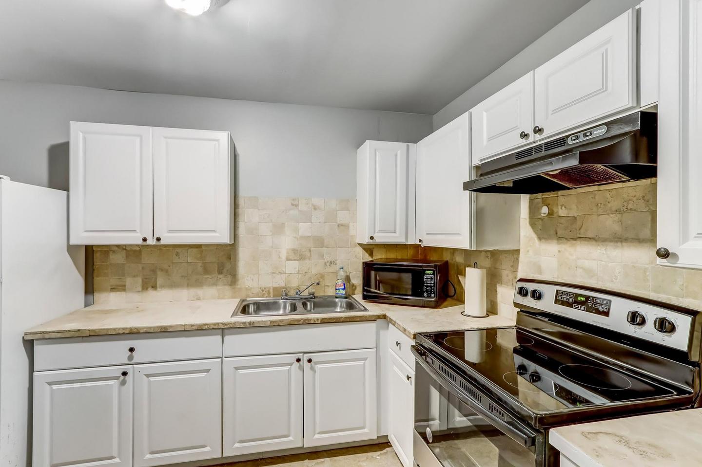 Common spaces including the kitchen