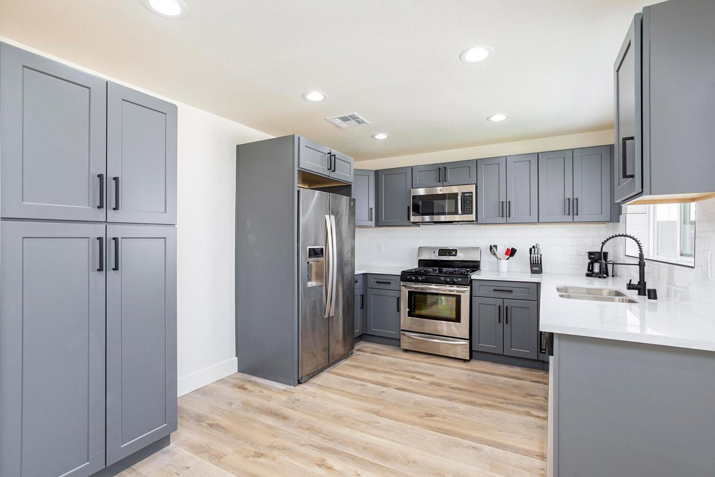 Common spaces including the kitchen